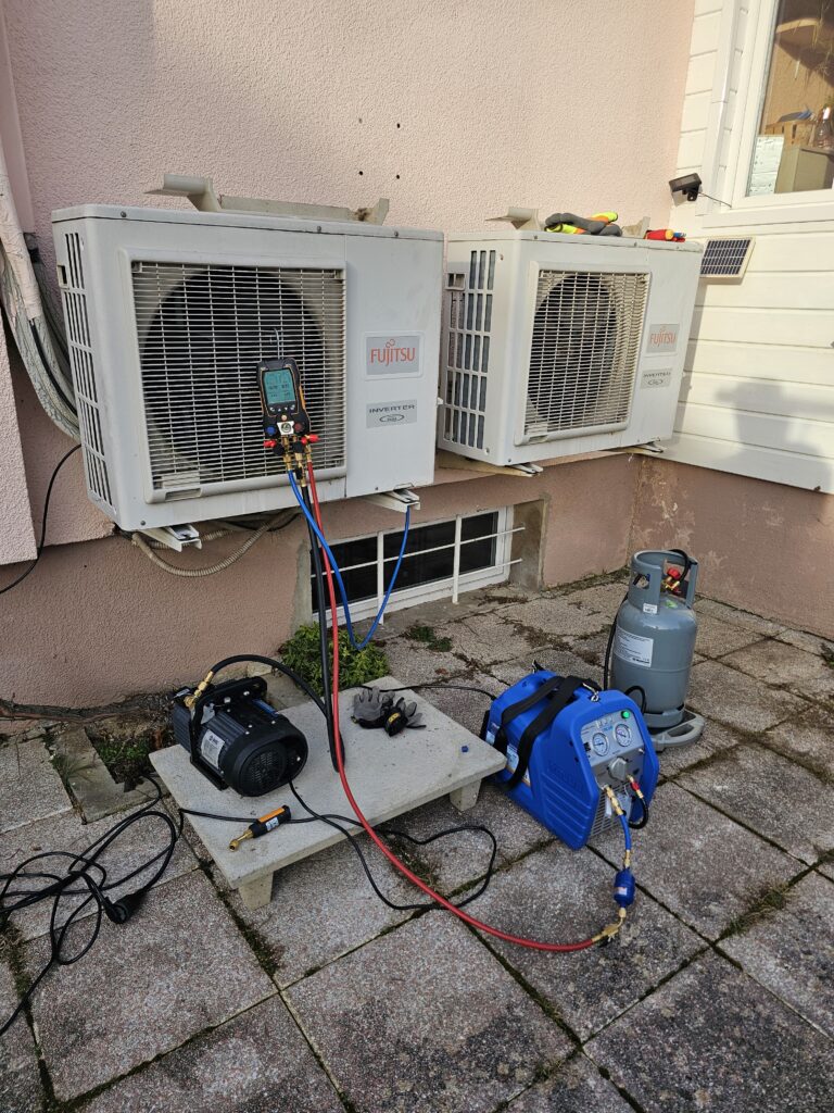 Déplacement d&rsquo;une unité extérieure de climatisation pour permettre des travaux d&rsquo;isolation de la façade